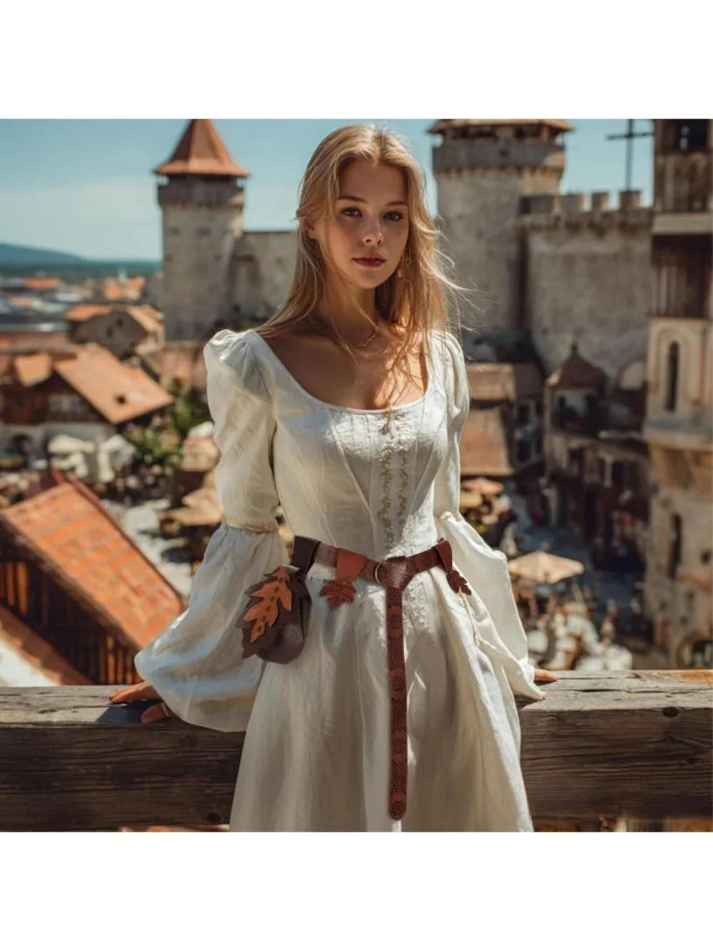 Medieval Leather Belt Pouch for Women | Viking Skirt Accessories & Cosplay